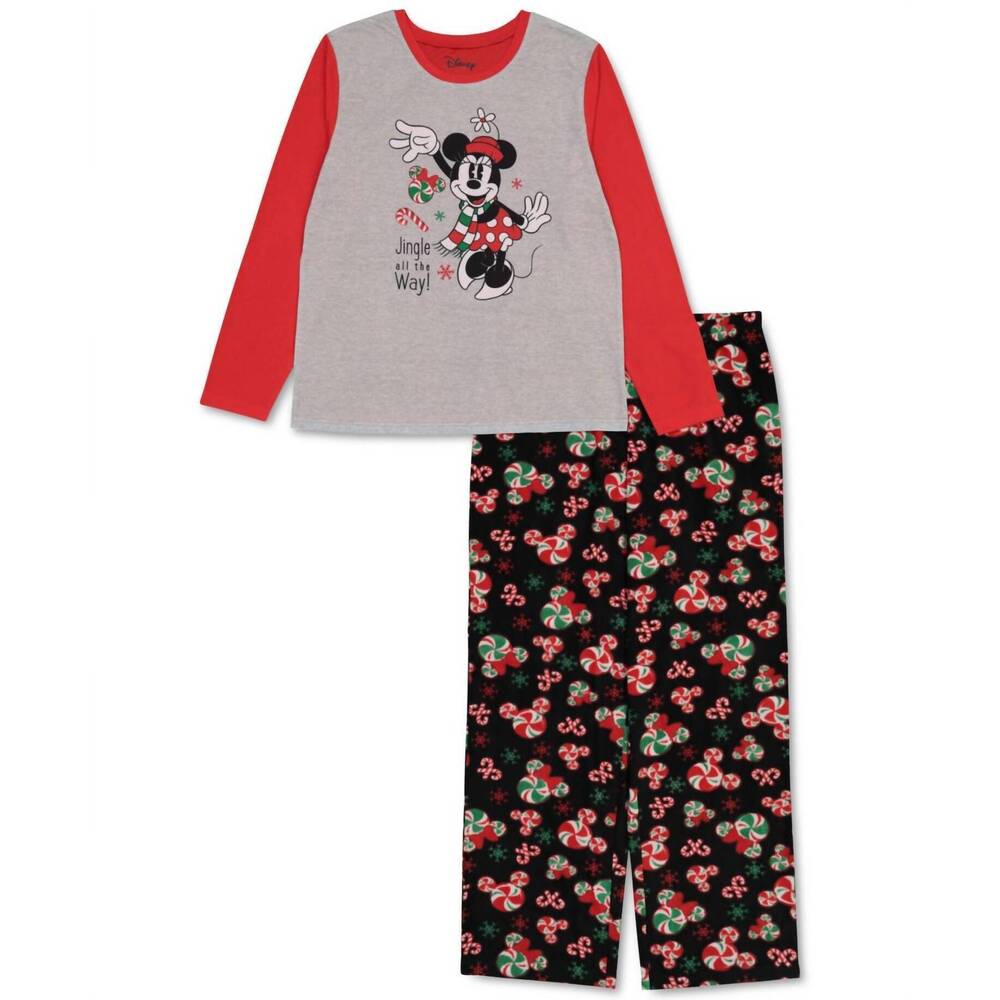 NEW BRIEFLY STATED women's matching minnie mouse family pajama set in assorted